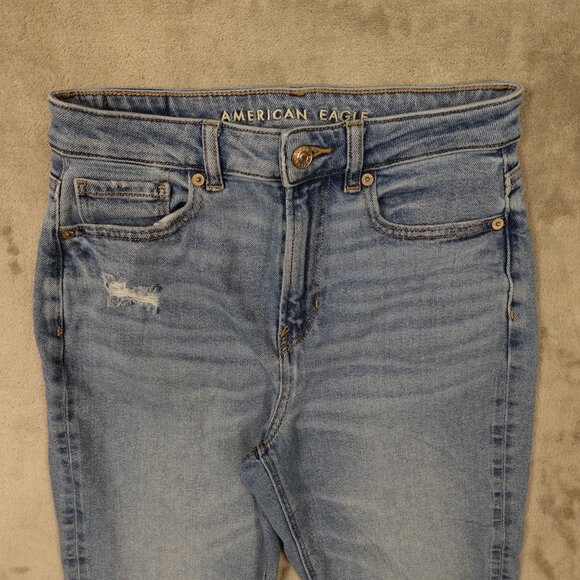 American Eagle Jeans Mom Jean Women's Size 4 Short Blue Denim 25" inseam - Picture 2 of 12